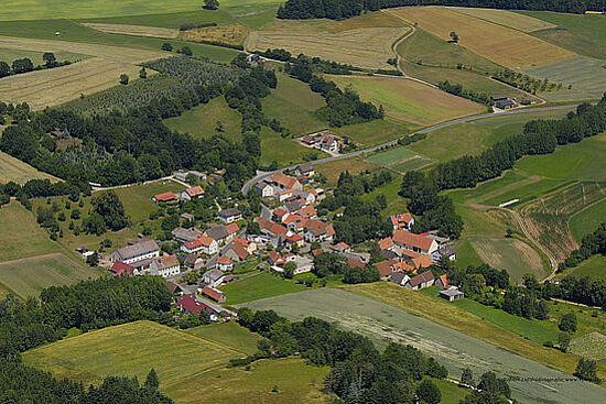 Mittelsteinach aus der Vogelperspektive