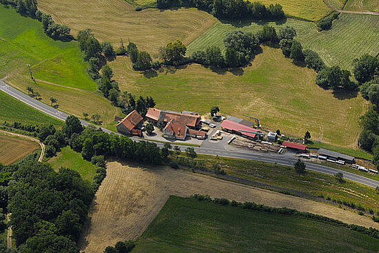 Mendenmühle aus der vogelperspektive
